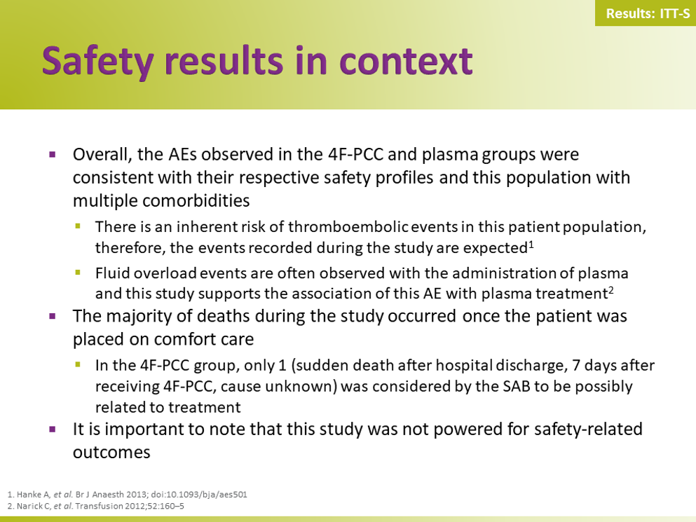 Efficacy and safety of 4F-PCC slides