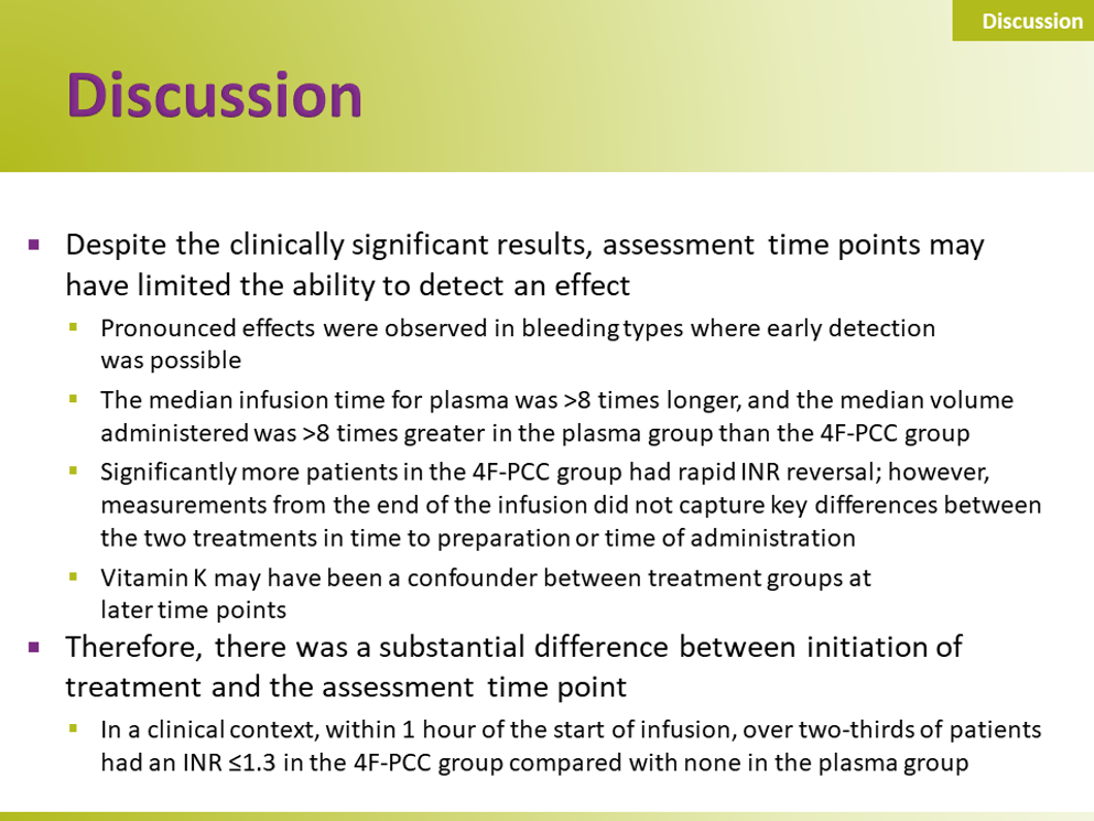 Efficacy and safety of 4F-PCC slides