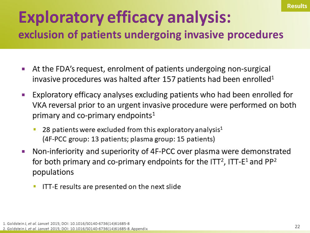 Four-factor pcc versus plasma