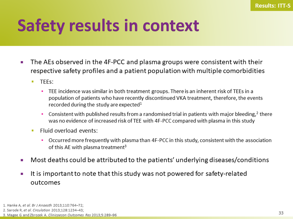 Four-factor pcc versus plasma