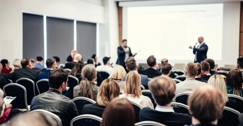 Speaker presenting